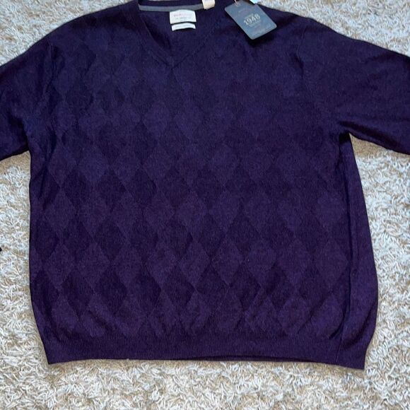NWT Weatherproof Vintage Mens Sweater Merino Cashmere V Neck XXL - Picture 2 of 16